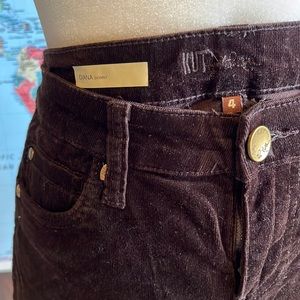 KUT from the kloth chocolate brown corduroy